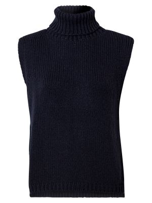 Vlnený priliehavý sveter bez rukávov Riani - modrá