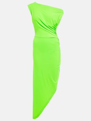 Asimetrična mini obleka Norma Kamali zelena