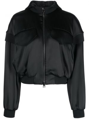 Hedvábná bomber bunda na zip Tom Ford černá