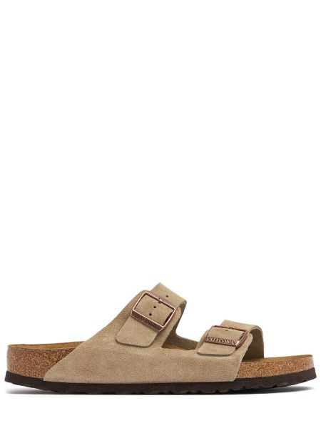 Semsket skinn sandaler med reim Birkenstock