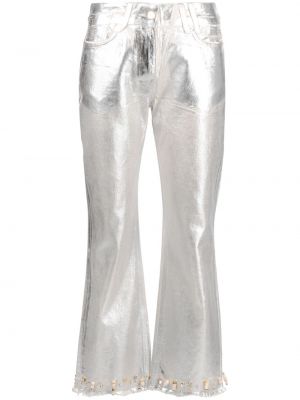 Straight jeans Jacquemus silber