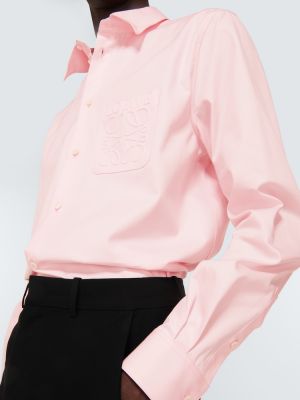 Bavlněná košile Loewe růžová