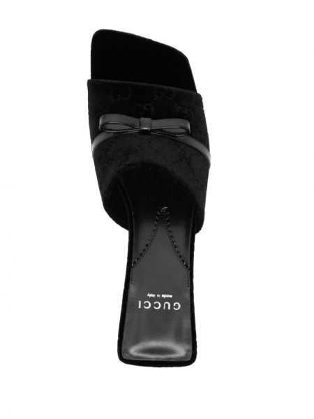 Sandali in velluto Gucci nero