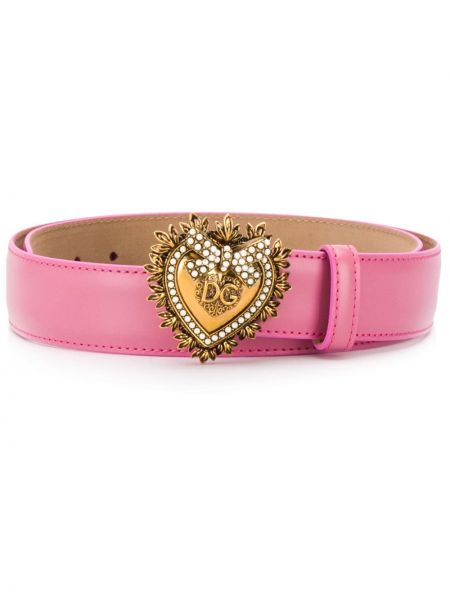 Cintura con fibbia Dolce & Gabbana rosa