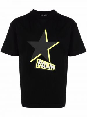 Camiseta con estampado Palm Angels negro
