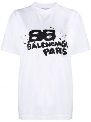 Bavlnené tričko s potlačou Balenciaga
