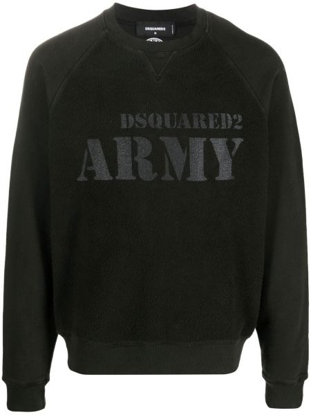 Rund hals trykt sweatshirt Dsquared2 grønn