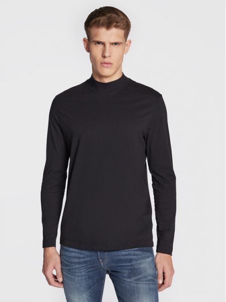 Tricou cu mânecă lungă slim fit United Colors Of Benetton negru
