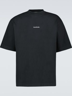 Bavlněné tričko Acne Studios černé