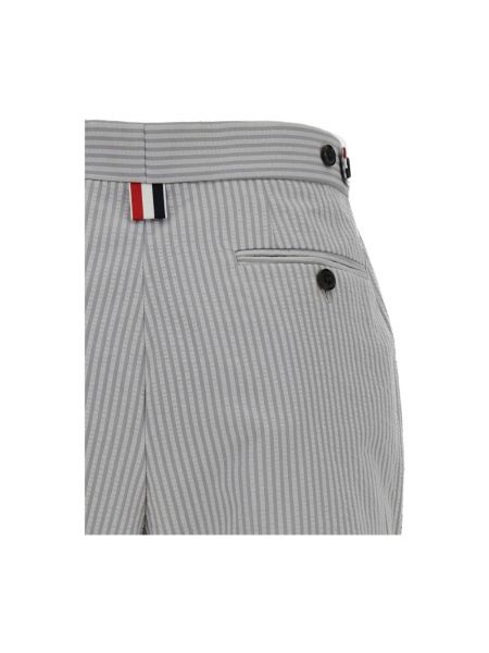 Pantalones cortos de algodón con bolsillos Thom Browne gris