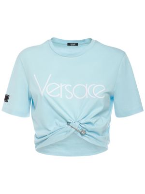 Тениска с принт от джърси Versace