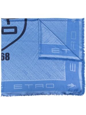 Sciarpa in tessuto jacquard Etro blu