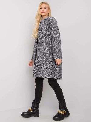 Kabát s kapucňou Fashionhunters sivá