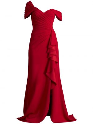 Plisované večerní šaty Tadashi Shoji červené