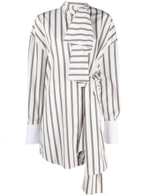 Robe chemise avec noeuds à rayures Msgm
