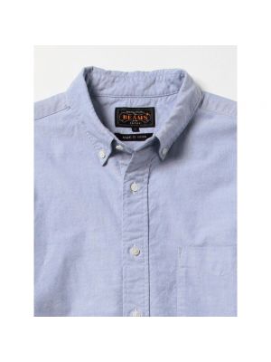 Camisa de algodón Beams Plus azul