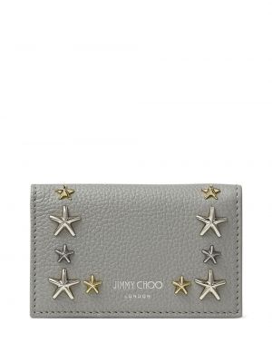 Cartera con apliques de estrellas Jimmy Choo gris