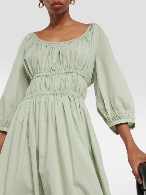 Pamučna midi haljina Asceno zelena