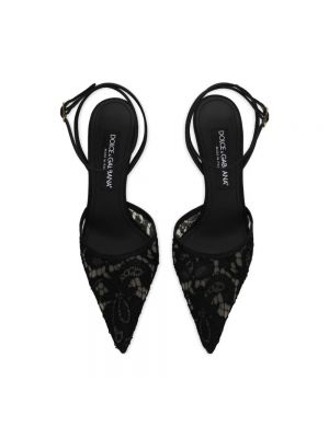 Sandały z otwartą piętą Dolce And Gabbana czarne