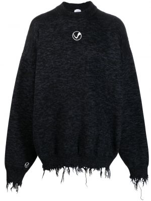 Sweatshirt mit stickerei Vetements schwarz