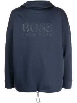 Kapučdžemperis ar apdruku Boss zils