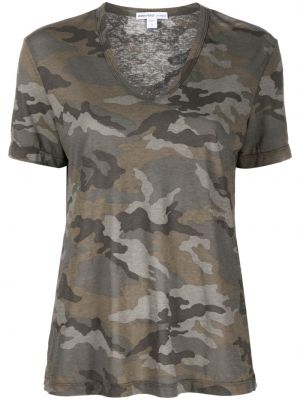 T-shirt con stampa camouflage James Perse