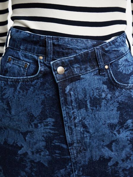 Синяя джинсовая юбка Desigual