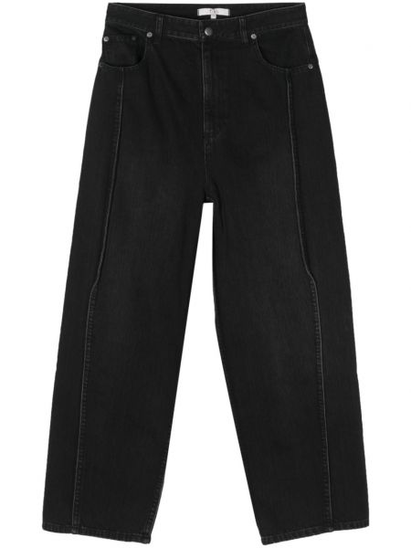 Low waist jeans ausgestellt Tibi schwarz