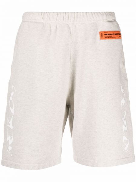 Heron Preston pantalones cortos de deporte con parche del logo - Gris