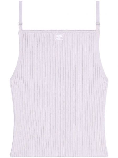 Tanktop med broderier Courreges