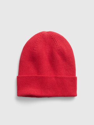 Πλεκτό καπέλο Gap κόκκινο