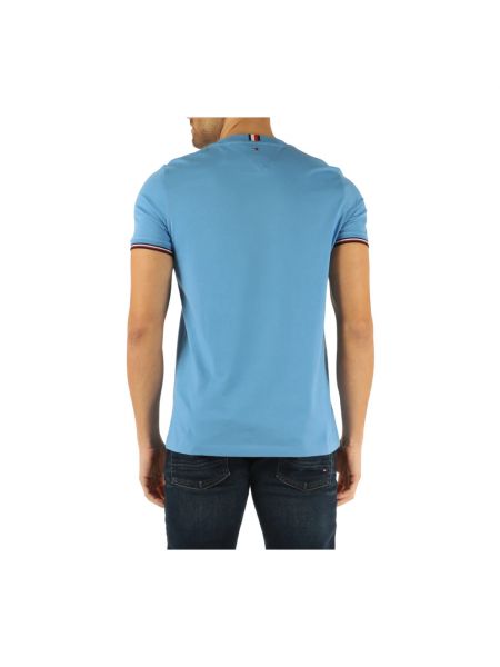 Camisa slim fit de algodón Tommy Hilfiger azul