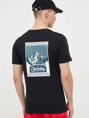 Bavlněné tričko s potiskem Columbia