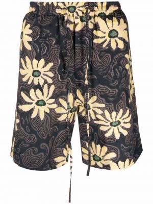 Trykt floral bermudashorts Nanushka brun