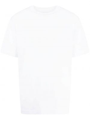 T-shirt con scollo tondo Sunspel bianco