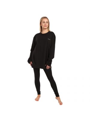 Czarna piżama w jednolitym kolorze Calvin Klein