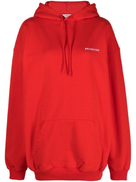 Oversized sweatshirt Balenciaga rød