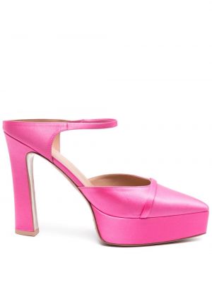 Pantofi cu toc din satin Malone Souliers roz