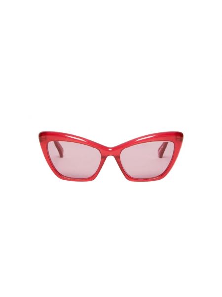 Czerwone okulary przeciwsłoneczne Max Mara