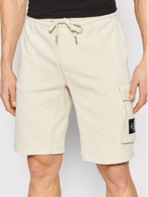 Shorts de sport Calvin Klein Jeans beige