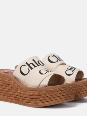 Парусиновые сандалии на платформе Chloã©, белый