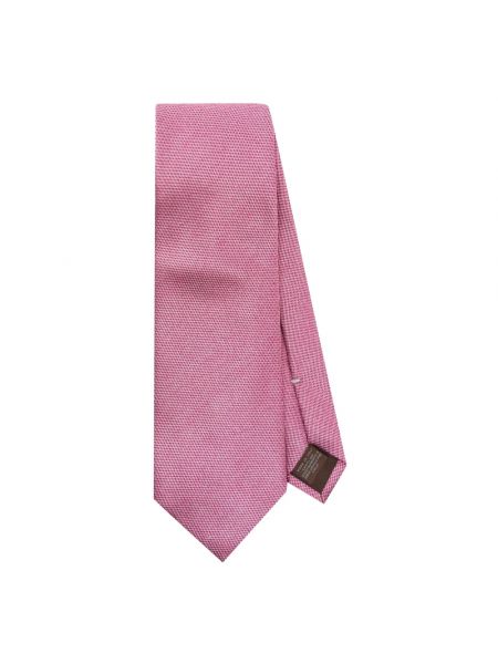 Jedwabny krawat Canali różowy