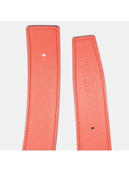 Cinturón de cuero Hermès Vintage rojo