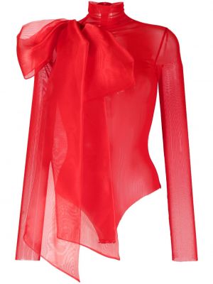 Průsvitný body s mašlí Atu Body Couture červený