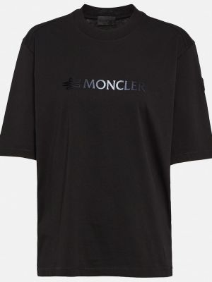 Džerzej bavlnené tričko Moncler čierna