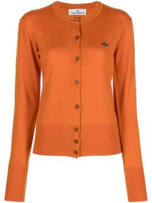 Cardigan de lână Vivienne Westwood portocaliu