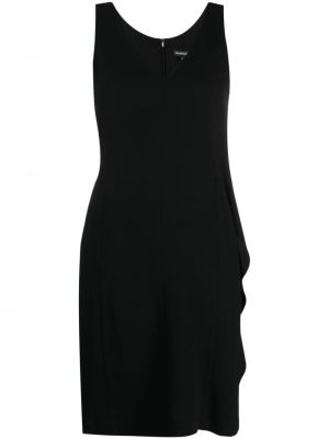 Коктейлна рокля без ръкави с v-образно деколте Emporio Armani черно