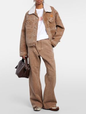 Puuvillased teksajakk Acne Studios pruun