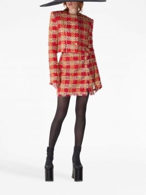 Tweed karierter minirock Nina Ricci orange