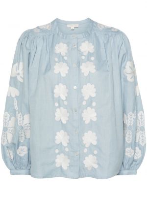 Bluza z vezenjem s cvetličnim vzorcem Pierre-louis Mascia